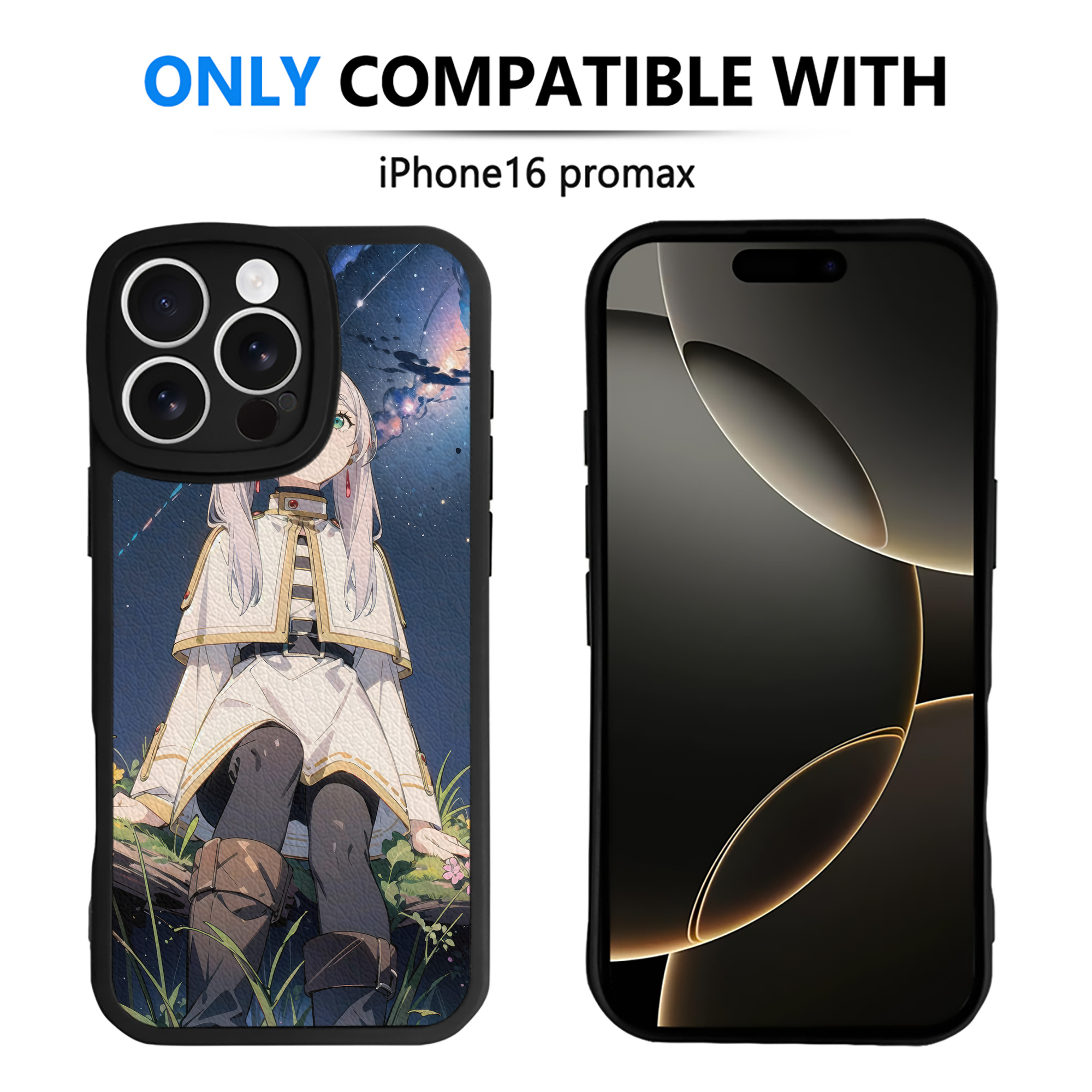 （画像用） 葬送のフリーレン Frieren 【iPhone 16シリーズ対応】シリコンスマホケース（レザー調） 材質：シリコン